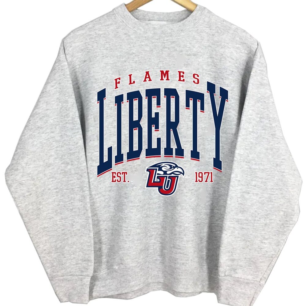 NCAA Liberty Flames Sweatshirt Shirt Liberty University Varsity Teams Sweater